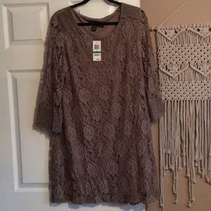 Lace Flare Sleeve Dress